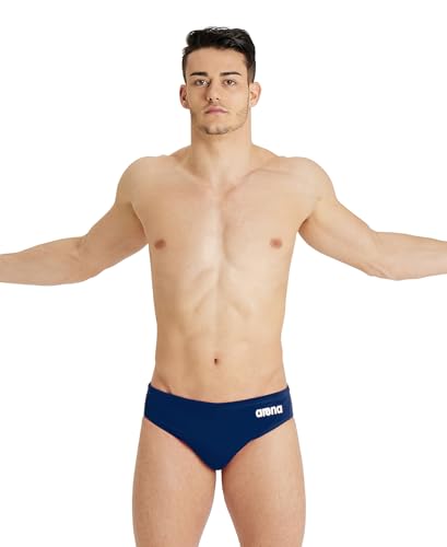 ARENA Mens Water Polo Swim Brief Training and Game Bathing Swimsuit Water Sports Pool Accessories for Players Navy/White US Size 32