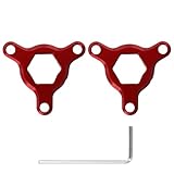 Ubric 2 Stück 14 mm rote Legierung Racing Motorradfahrer CNC Gabel Vorspannungseinsteller, passend für CBR600RR CBR1000RR X-ADV750