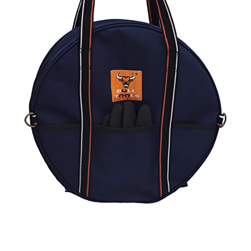 Image of EV Charging & Jumper Cable Storage Bag, Organizer 6 Pocket Handmade Carry Bag - 15x15x4 Inch Waterproof Ballistic Polyester Oval Bag, Cords, Small Tools, For Motor Vehicles