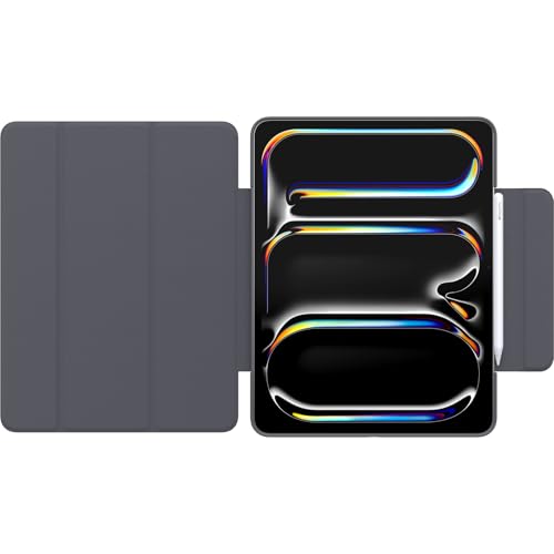 Image of OtterBox Symmetry Series Folio Case for iPad Pro 13-inch (M4 and M5) - Thunderstorm (Black), Ultra-Sleek Design, Multiple Viewing Positions, Magnetic Sleep /Wake Cover, Slim, Protective Folio for iPad