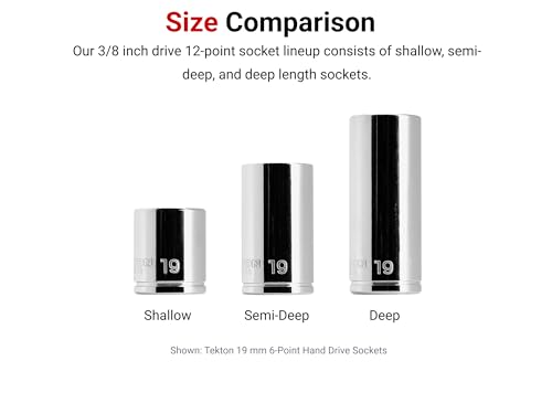 Image of TEKTON 3 /8 Inch Drive 12-Point Socket Set, 57-Piece | SHD91126