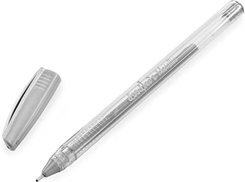 Zebra Doodler'z Stick Ballpoint Pen - 1.0mm - Glitter/Metallic/Pastel - Black, Gold, Silver, White - Pack of 8