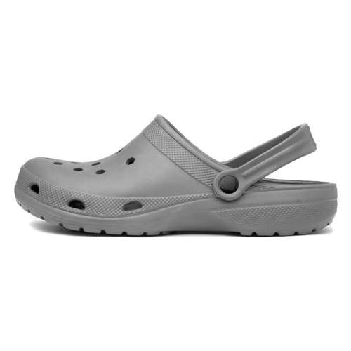 Image of Shoe Zone - Adults Grey EVA Slip On Clog Sandal - Size 6 UK - Grey