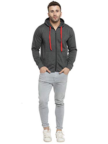 Image of Scott International Men's Solid Cotton Hoodies for Men, Trendy and Comfortable Sweatshirts for Men, Stylish Winter Wear with Hood and Pockets, Fashionable Hooded Sweatshirts