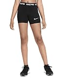 Nike Girls Pro 3" Boyshorts Black/White (as1, Alpha, m, Regular)