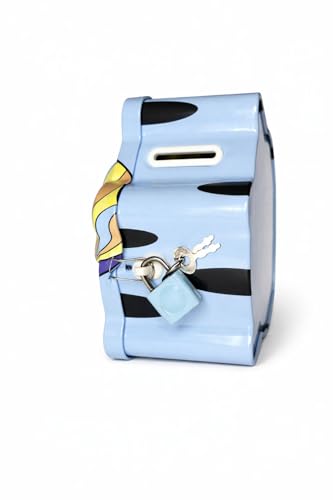 Image of Sajani Cute Cartoon Creative Portable Piggy Bank, Money Saving Box with Combination Lock, Mini Coin Bank Gifts for Boys and Girls, Best Return Gifts for Kids (Pack of 1) (Tiger - Blue)