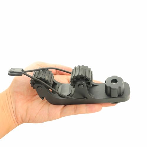 MDXing Multi Function Plastic Expansion Slide Rail Base 4.92x1.1x2.08 inches Nylon Rail Fixed Roller Paddle Clamp with Rope Kayak Cruising Accessories for Connecting Fishing Rod Holders - Thumbnail 5