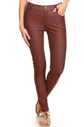 Image of YELETE Women's Basic Five Pocket Stretch Jegging Tights Pants