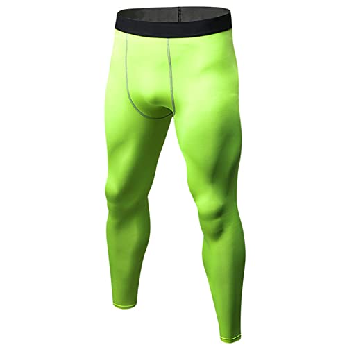 Bauzuoyo Pantalones largos de compresión para hombre, pantalones deportivos transpirables, ropa interior funcional, medias de apoyo muscular, mallas de fitness para correr, ciclismo, entrenamiento de
