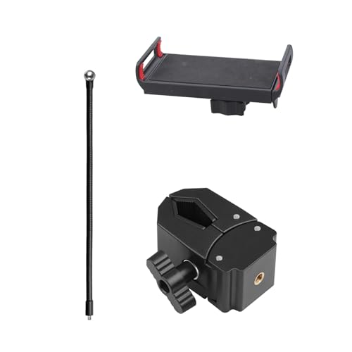 Soportes de montaje con 4 brazos telescópicos, bordes de 35 mm, capacidad de abrazadera para dispositivos móviles de 4.7 a 11 pulgadas, soporte para tabletas de teléfono