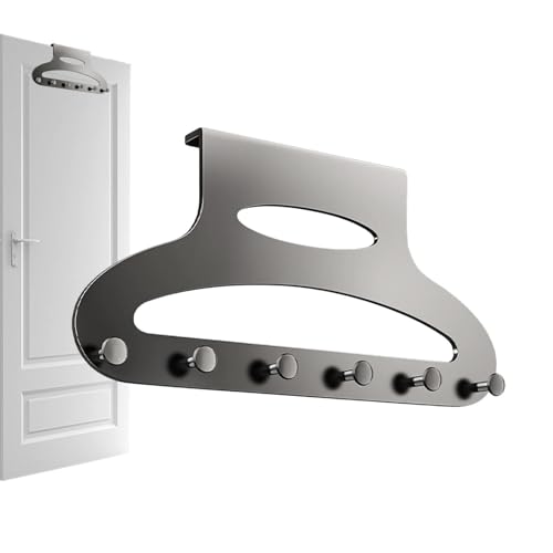 Colgador de toallas para puerta – organizador de almacenamiento metálico para dormitorio, organizador para detrás de la puerta, para casa, granja, dormitorio, baño, dormitorio, entrada, aseo, cocido