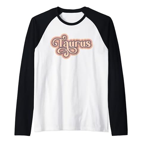 Taurus Zodiac Retro 60s 70s Pastel Colors Astrology Raglan Baseball Tee Cover