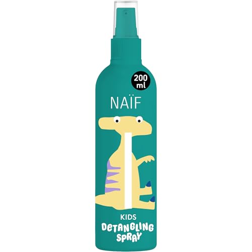 Naïf Entwirrspray für Kinder ab 3 Jahren Für weiches leicht kämmbares Haar Sanfte Formel 0% SLES Dermatologisch getestet 200 ml