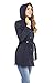 Sebby Collection Women's Soft Shell Trench Coat with Detachable Hood