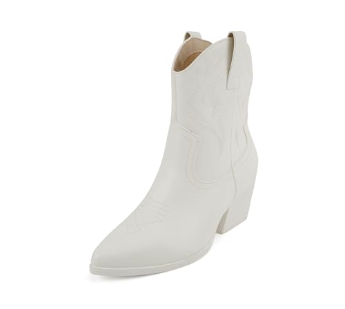 Image of Soda inchBLAZING inch ~ Women Western Bootie Pointe Toe with Low Heel (Wide Fit Available)