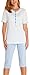 Produktbild hajo - Damen Schlafanzug Kurzarm (Capri Pyjama) hellblau Premium-Cotton-Modal* 36/38