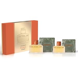 Laura Biagiotti Roma Uomo Gold Gift Set, 2 pc – EDT Spray and Aftershave – Cologne for Men – Woody, Citrus Fragrance – Long-Lasting Scent