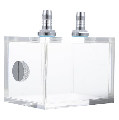 Cabilock 200ml Water Cooling Tank Acrylic Water Tank PC Cooling System Water-Cooling Plugs Almost Sealed Design for DIY Computer Liquid