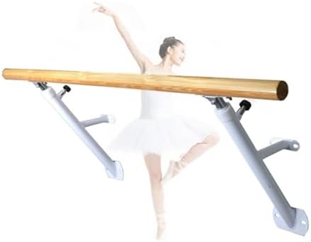 Ballet Barre,-Mounted Ballet Barre, Freestanding Dance Stick Height Adjustable 80-120cm, Ballet Poles Heavy Duty Dancing Stretching Bar for Adults Kids Yoga Exercise (White 100cm)