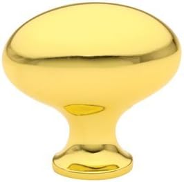 Emtek Egg Cabinet Knob, 1-1/4" Dimension, Polished Brass 86016US3