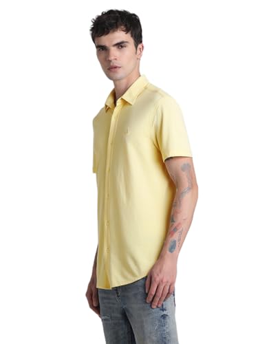 Image of JACK & JONES Men's Cotton Solid Slim Fit Shirt