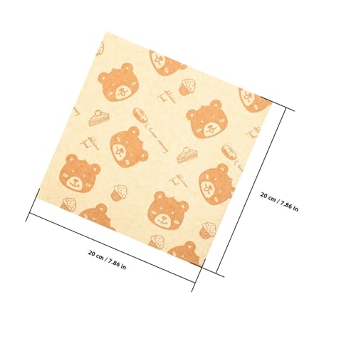 TOGEVAL 500枚 食品包む耐油紙 食品グレードの防油ペーパー サンドイッチ包み紙 ケーキ包装 薄手両面使用可能 ハンバーガー揚げ物お菓子対応