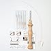 Lampstop Punch Needle Kit 1.6mm-2mm-2.5mm-3.5mm-5mm Metal Tubes Wooden Punch Needle Tool for Beginner Embroidery Floss Cross Stitching