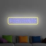 Xusdamyj Piercing-Neonschild – Individuelle LED-Wandleuchte für Piercing-Studio-Dekor, Tattoo- und Body-Art-Shop-Neonschild, Salon-Piercing-Wanddekor-Geschäft