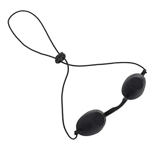 EXCEART Lunettes Ipl Lunettes de Bronzage Lunettes de Silicone pour UV Rouge Bleu Lumière Thérapie Eyepatch Noir