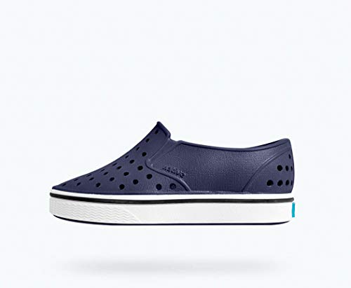 Native Shoes Unisex-Child Miles Slip-On, Shell White/Blue, 6 M Us Toddler #TOP2