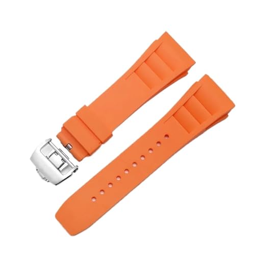 Correa de goma de 25mm para Richard Mille RM011 con estilo de tornillo para hombre