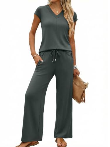 Casly Lamiit 2 Piece Sets for Women Side Slit Vacation Travel Outfits