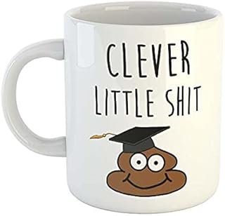 Clever Little Shit Mug | Rude Mugs | Offensive Mugs | Novelty Mugs | Student Mugs | Exams Mugs | Graduation Gift | Novelty Gifts