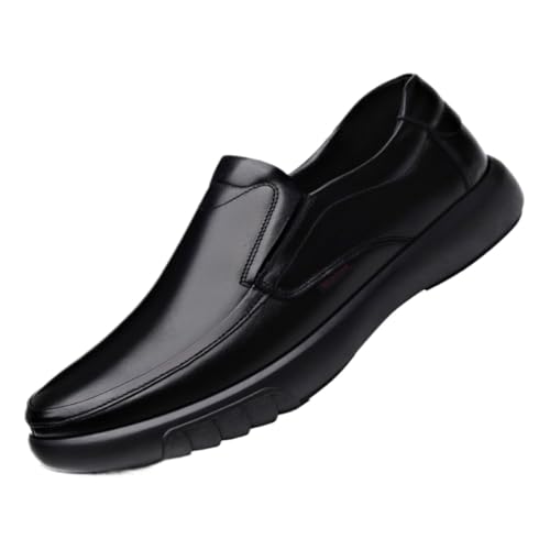 Dress Shoes for Men Genuine Leather Men's Casual Shoes Soft Non-Slip Rubber Loafers for Everyday Wear - Main Image