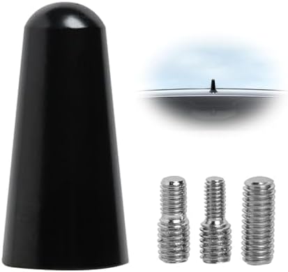 Antenne Auto Universelle 23cm FM/DAB+ - Acier Inoxydable, 3 Adaptateurs (M4/M5/M6), Facile à Installer