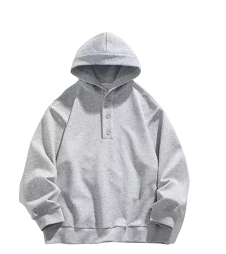 Men's Hooded Sweatshirts Solid Color Casual Loose Pullover Top