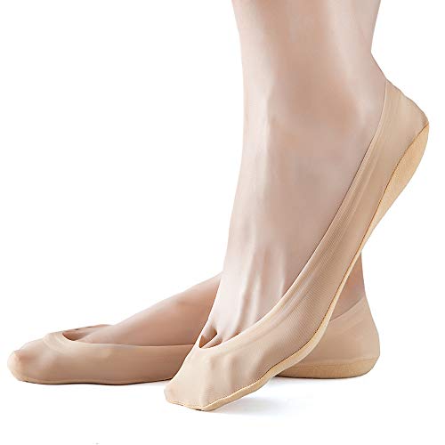 Image of No Show Socks for Women Non Slip Thin Low Cut Liner Socks for Flats | No-Show Socks Cotton Nylon Silicone Gel Grip Anti Slip Soft Breathablility Comfortable Fit for Flats Loafers Sneakers Clogs
