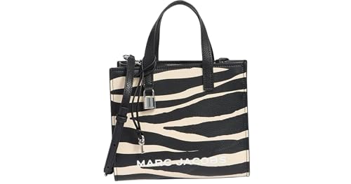 Marc Jacobs Mini Grind Leather Top Handle Tote with Crossbody Strap (Zebra Animal Multi)