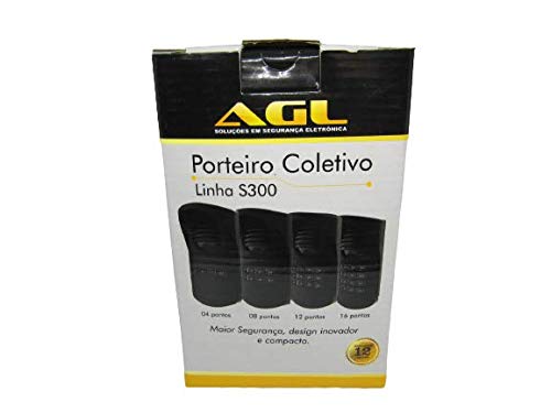 Porteiro Coletivo S-300 4 Pontos Externo Preto AGL