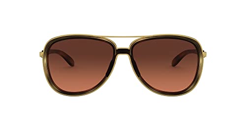 Oakley Women's Oo4129 Split Time Aviator Sunglasses, Brown Tortoise/Prizm Brown Gradient, 58 Mm #TOP14
