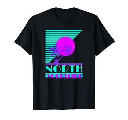 Divertido estilo retro de los años 80 de North Yorkshire Camiseta