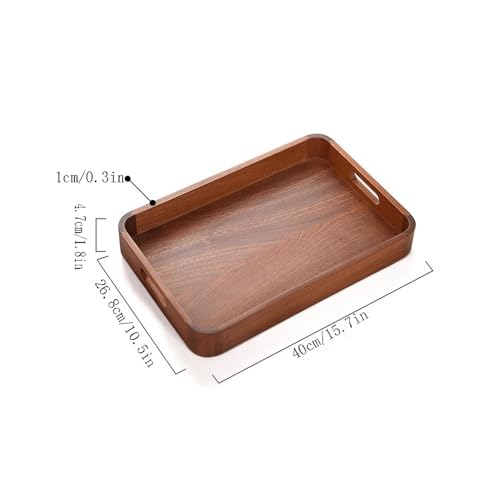 Bandeja de madera rectangular que evita caídas al servir la cena 3