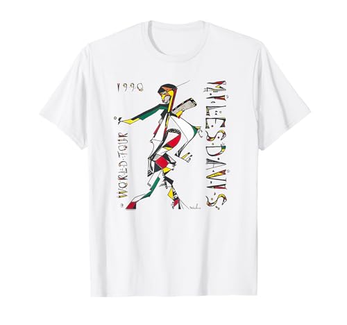 Image of Miles Davis 1990 World Tour Drawing T-Shirt