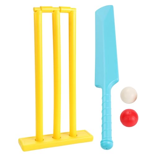 Cricket Set Kids PP PP Free Cricket Bat Bat Juego de Hijos Matriz con tocones y 2 Pelotas Kit para jardín, Playa, Juego de Color al Azar, Sets