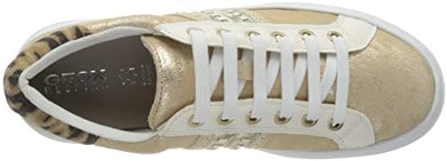 Geox Women's D PONTOISE D' Low-Top Sneakers, Beige Sand Lt Gold C5258, 8 | Image 4