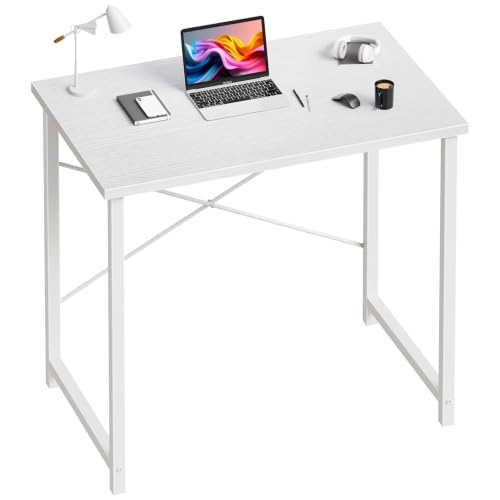 Image of OLIXIS 32-Inch Small Computer Desk for Home Office, White