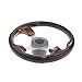 VAAYFNUSD Universal 320mm Aluminum Alloy Boat Pontoon Steering Wheel 3 Spoke 3/4 Inch Shaft for Kayak Rowing Inflatable Fishing Boat Replacement