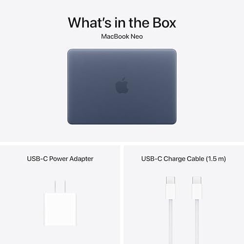 Apple 2026 MacBook Neo 13-inch Laptop with A18 Pro chip: Built for AI and Apple Intelligence, Liquid Retina Display, 8GB Unified Memory, 512GB SSD Storage, 1080p FaceTime HD Camera, Touch ID; Indigo — view 6