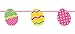 6.45ft Paper Cutout Easter Egg Garland