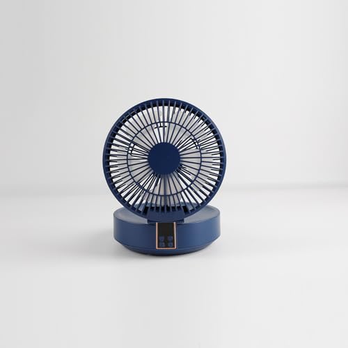 Shayson Ventilador de Mesa, Ventilador Silencioso Potente con Mando a Distancia, Auto Oscilación, 3 Velocidades, Ventiladores de Sobremesa Recargable para Oficina, Dormitorio y Cámping